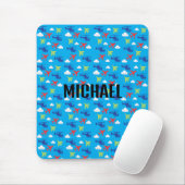 可愛カラフルい飛行機&クラウド、アビエーター、カスタム マウスパッド (マウス)