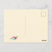 可愛カラフルい鳥ありがとう ポストカード (裏面)