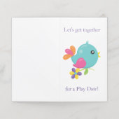 可愛カラフルい鳥遊の日付アポイントメントカード 予約カード (外部開封)