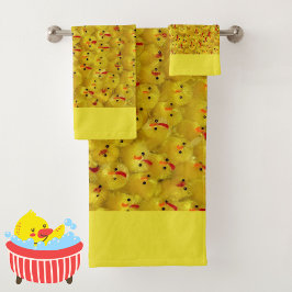 可愛カラフルい黄色のイースターチックパターモダンン バスタオルセット
