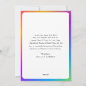 可愛カラフルい2025気球ハッピーニューイヤー写真 シーズンカード (裏面)