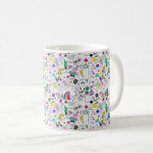 可愛カラフルい80s柄 コーヒーマグカップ (正面右)