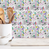 可愛カラフルい80s柄 タイル