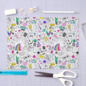 可愛カラフルい80s柄 薄葉紙 (クラフト)