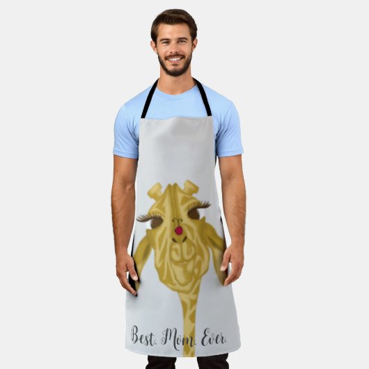 可愛カラフルい エプロン (着用した状態)