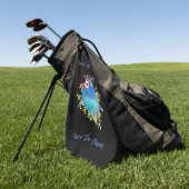 可愛カラフルい ゴルフタオル (グリーン)