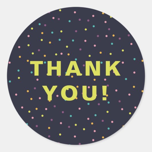 可愛カラフルい ラウンドシール (正面)