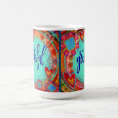 可愛カラフルお洒落い感動的 コーヒーマグカップ (中央)