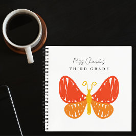 可愛カラフルモダンい先生鑑賞ギフト ノートブック