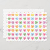 可愛ガーリーいおもしろいカスタムハートカード (正面/裏面)