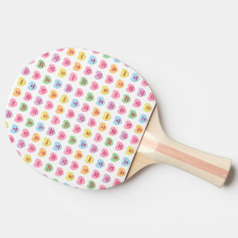 可愛ガーリーいおもしろいカスタムハートパターン 卓球ラケット