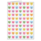 可愛ガーリーいおもしろいカスタム会話ハートカード (正面)