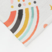 可愛ガーリーいお洒落レインボーハート名 フリースブランケット (角)