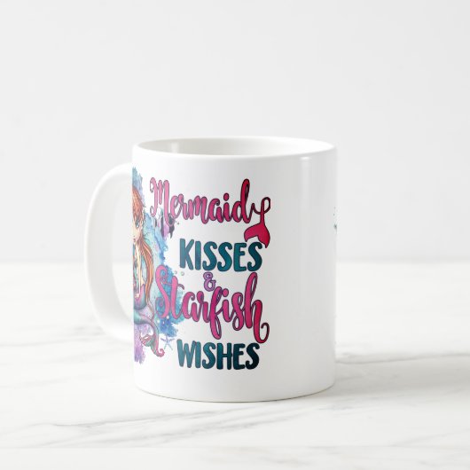 可愛ガーリーいウォーターモダンカラーキス コーヒーマグカップ (正面左)