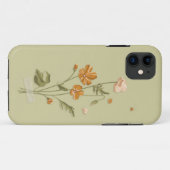 可愛ガーリーいオレンジ色のフローラケースメイト Case-Mate iPhoneケース (裏面(横))