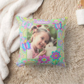 可愛ガーリーいカスタム写真縁ど クッション (ブランケット)