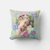 可愛ガーリーいカスタム写真縁ど クッション (正面)