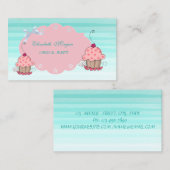 可愛ガーリーいグラデーションカップケモダンーキベーカリー 名刺 (正面/裏面)