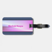 可愛ガーリーいストライプ愛 – パーソナライズされた ラゲッジタグ (裏面横)