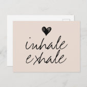 可愛ガーリーいハートミニマルクリーム絵葉書 ポストカード (正面/裏面)