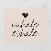 可愛ガーリーいハートミニマルクリーム絵葉書 ポストカード (正面)