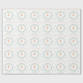 可愛ガーリーいバレリーナモダンピンク ラッピングペーパー (フラット)