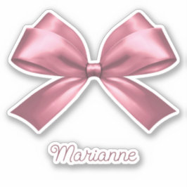 可愛ガーリーいピンクのエステティックボウ シール