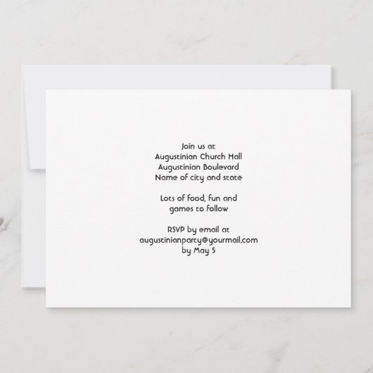 可愛ガーリーいピンクのカエル幼稚園卒業パーティー 招待状 (裏面)