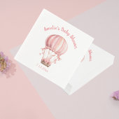 可愛ガーリーいピンクのバ飛んでいるニー スタンダードカクテルナプキン