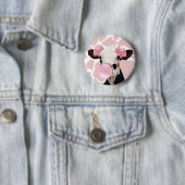 可愛ガーリーいピンクの吹バブルガム 缶バッジ (インサイチュ)