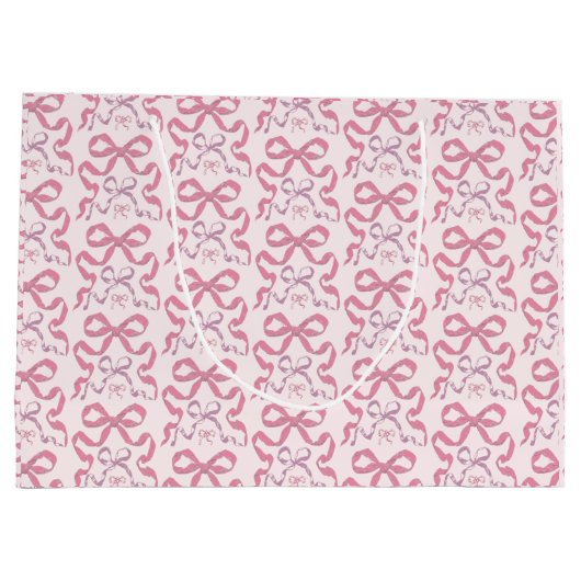 可愛ガーリーいピンクの美弓 ラージペーパーバッグ (裏面)