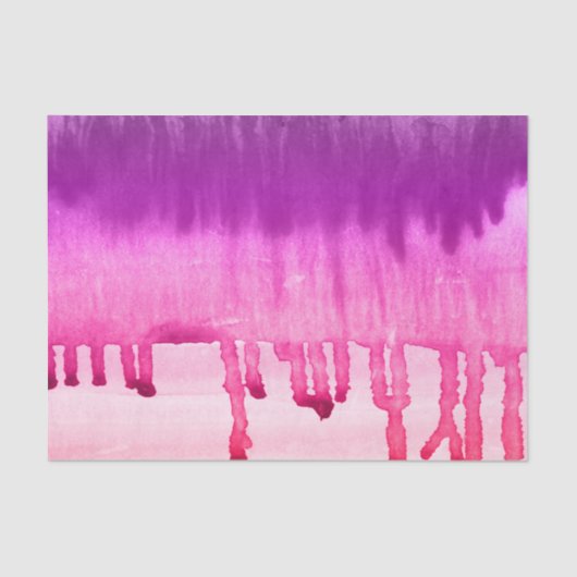 可愛ガーリーいピンク紫のグラデーション水色 薄葉紙 (正面)