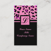 可愛ガーリーいファッショニスタホットヒョウ柄 名刺 (正面)