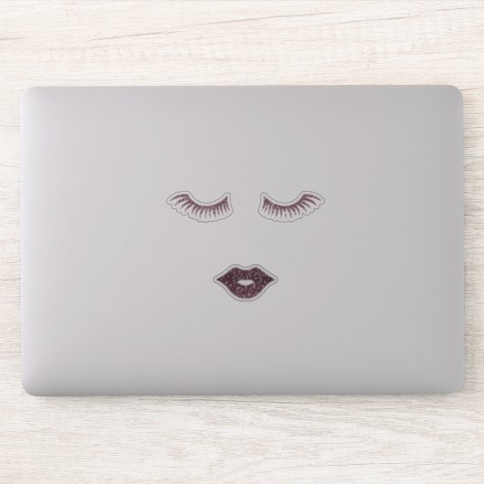 可愛ガーリーいフェイクグリッターのラッシュリップ シール (コンピューター)