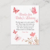 可愛ガーリーいフローラピンク蝶ベビー エンクロージャーカード (正面)