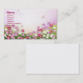 可愛ガーリーいフローラ素晴らしファッション 名刺 (正面/裏面)