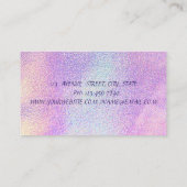 可愛ガーリーいホログラフィモダンックのカップケーキベーカリー 名刺 (裏面)