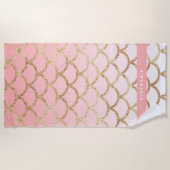 可愛ガーリーいメモダングラデーションールビーチタオル ビーチタオル (正面)