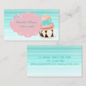 可愛ガーリーいモダングラデーションケーキ 名刺 (正面/裏面)