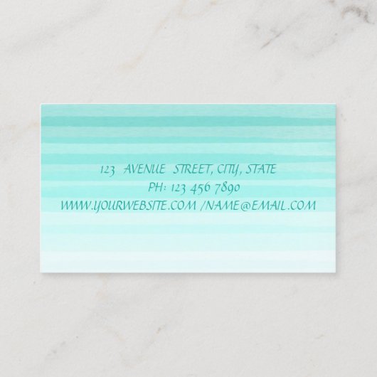 可愛ガーリーいモダングラデーションケーキ 名刺 (裏面)