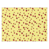 可愛ガーリーいラディバグとデイジー花柄イエロー テーブルクロス (正面(横))