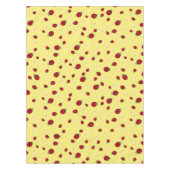 可愛ガーリーいラディバグとデイジー花柄イエロー テーブルクロス (正面)