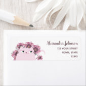 可愛ガーリーい差出人住所 ラベル (インサイチュ)