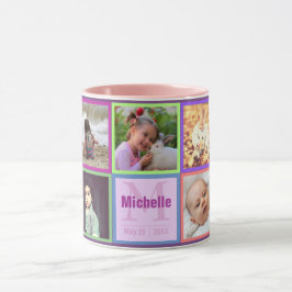 可愛ガーリーい数々のフォトフレームとモノグラム マグカップ