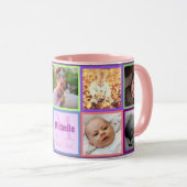 可愛ガーリーい数々のフォトフレームとモノグラム マグカップ (正面右)