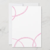 可愛ガーリーい最初の旅のまわりに日誕生日パーティー 招待状 (裏面)