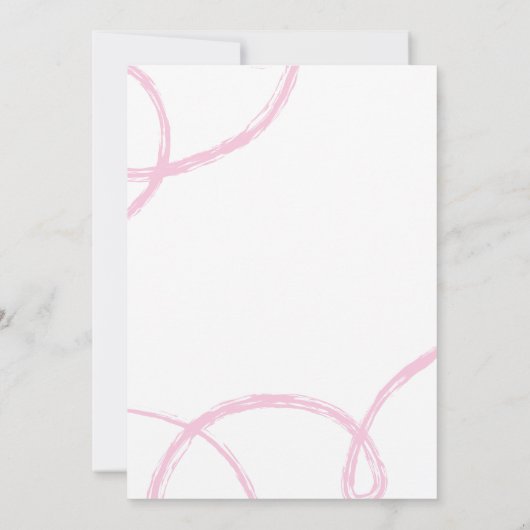 可愛ガーリーい最初の旅のまわりに日誕生日パーティー 招待状 (裏面)