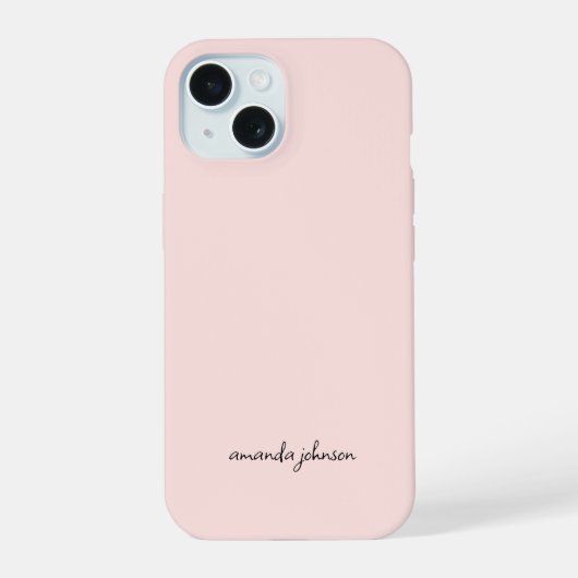 可愛ガーリーい淡ミニマル色モノグラム iPhone 15ケース (裏面)