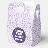 可愛ガーリーい紫タンポン柄の第一期 フェイバーボックス (オープン)