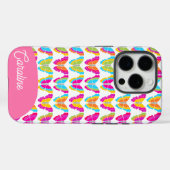 可愛ガーリーい色数々のの虹の蝶の名前 Case-Mate iPhoneケース (裏面 (横))